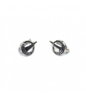 E000902 Genuine Sterling Silver Stylish Earrings Solid Hallmarked 925 Handmade